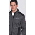 Men's Full Zip Heavy Knit Technical Sweater w/ Microfleece Lining